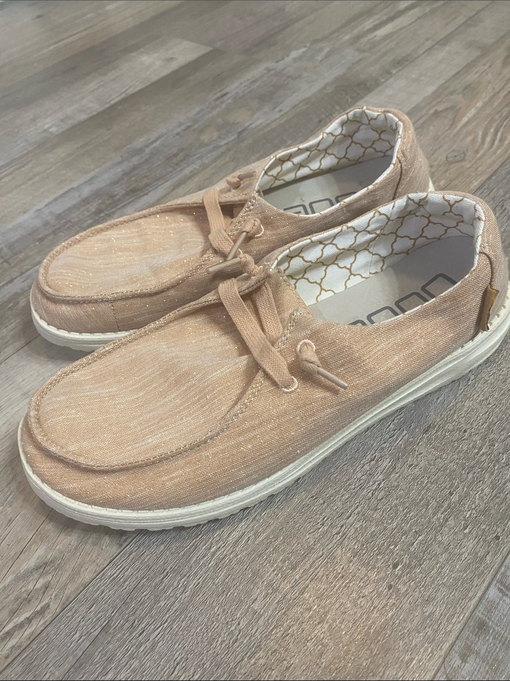 Hey Dude Women's Slip-On Loafers in Rose Gold